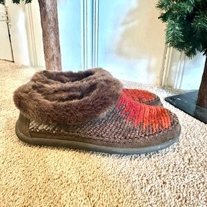 Woolrich Dove Creek Aztec Slippers House Shoes Moccasins Women’s Size 6